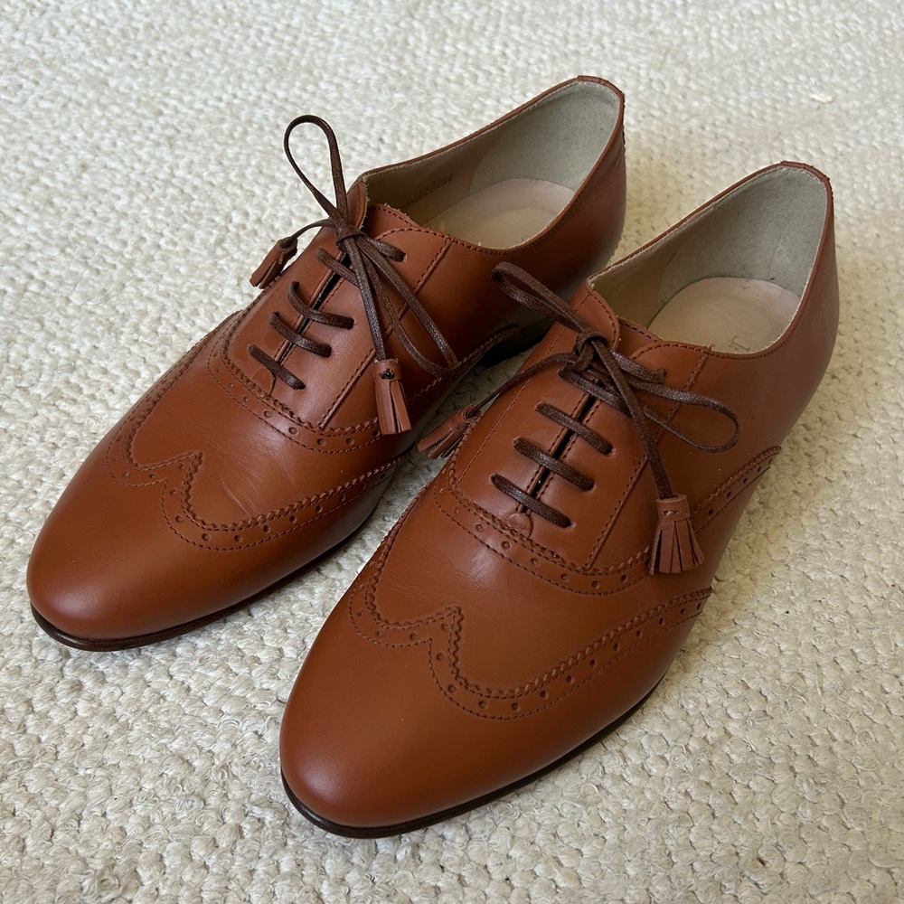 J. Crew Brown Leather Flats size 7